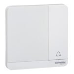 AvatarOn, push button for doorbell, 10A, 250V, LED, White