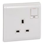 13A 250V 1G DP Sw Socket with Neon and Dual Earth Terminal